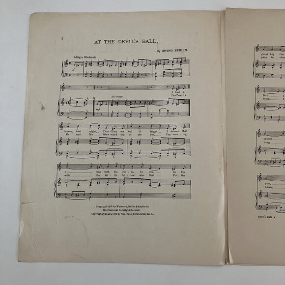 1910s Vintage Sheet Music WW1 In the Heart of the City That Has No Heart - Picture 16 of 16